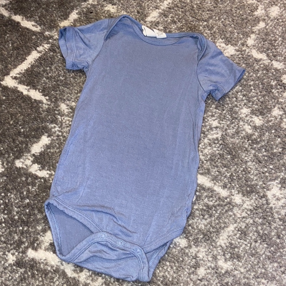 6-12 mo. Onesie in a beautiful blue.